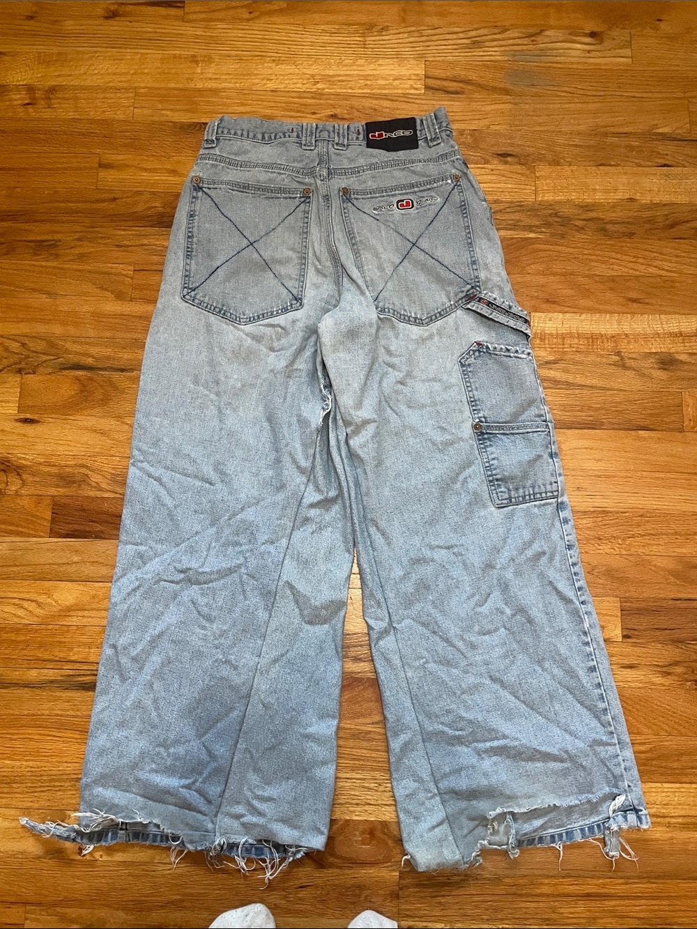 JNCO Men's Light Blue Relaxed Carpenter Jeans